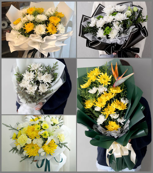 江苏常州新北区孟河镇白事花束代送